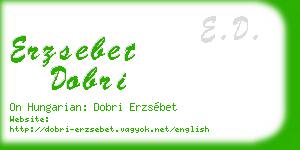 erzsebet dobri business card