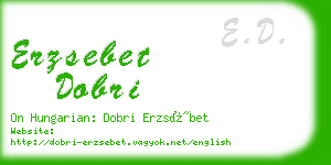 erzsebet dobri business card